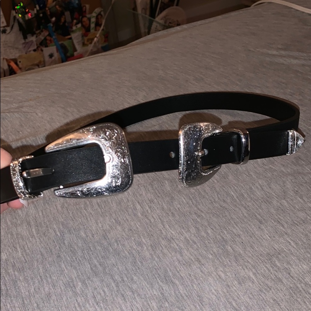 Double Buckle Black Belt